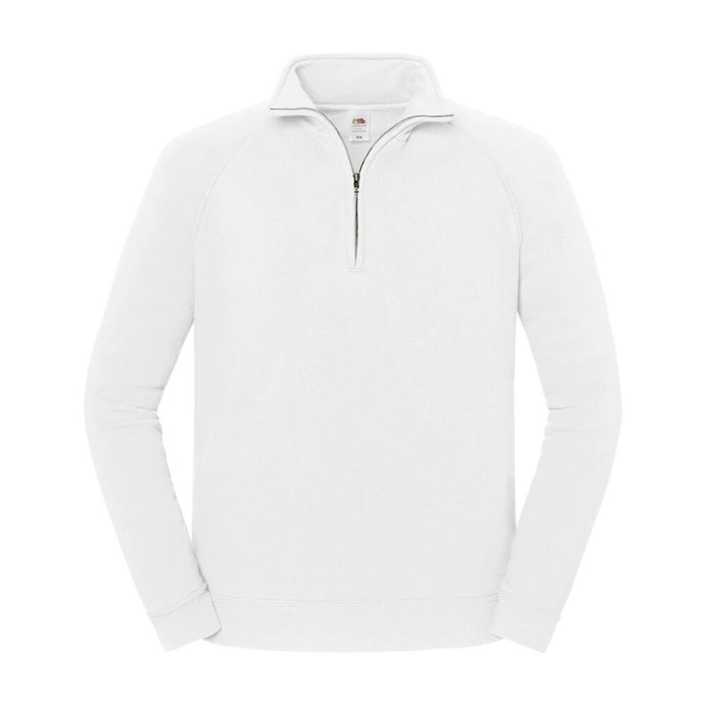 Fruit of the Loom Mens Iconic Half Zip Sweatshirt / White